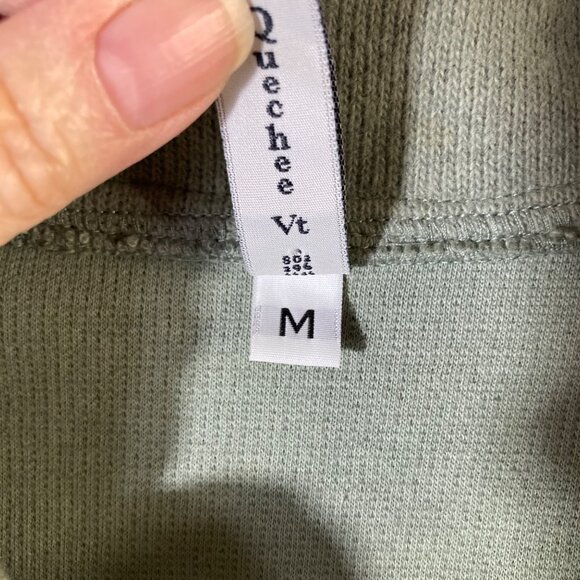 Womens FH Clothing Co Sweater Vest Soft Cotton Zip Green M Cotton Pockets Side S - Picture 9 of 9